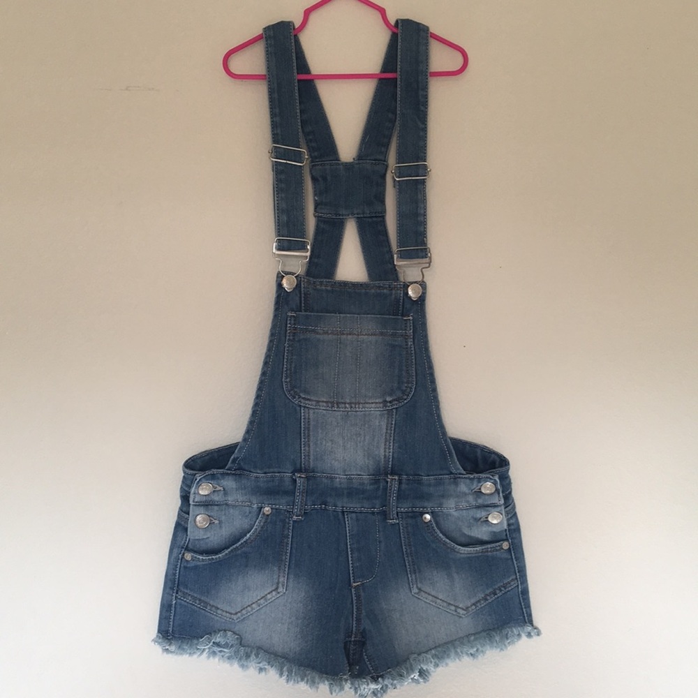 denim jean overall shorts